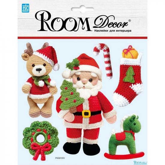 Стикер 3D ПВХ  18*18 см влагостойкий Вязаный Санта Room Decor (1/1) - 1