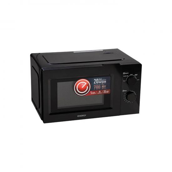 Микроволновая печь  20 л 700 Вт поддон 255 мм 6 режимов открытие ручка черный EMW-20705 Energy (1/1) - 1