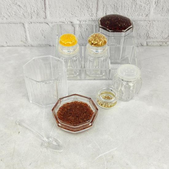 Набор пластиковый для специй 6 пр подставка прозрачный Jam Jar Fessle (1/24) - 1