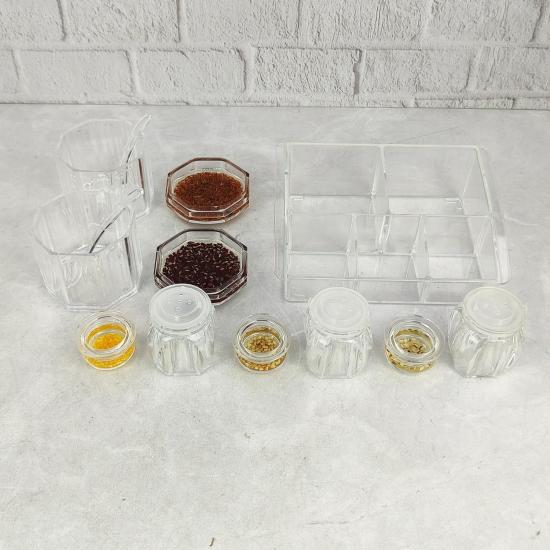 Набор пластиковый для специй 6 пр подставка прозрачный Jam Jar Fessle (1/24) - 1