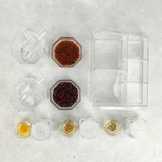 Набор пластиковый для специй 6 пр подставка прозрачный Jam Jar Fessle (1/24) - 1