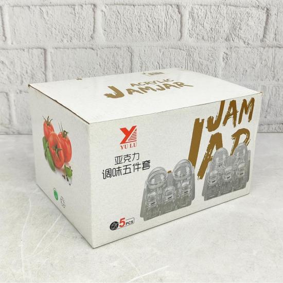 Набор пластиковый для специй 6 пр подставка прозрачный Jam Jar Fessle (1/24) - 1