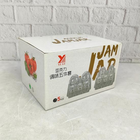 Набор пластиковый для специй 6 пр подставка прозрачный Jam Jar Fessle (1/24) - 1