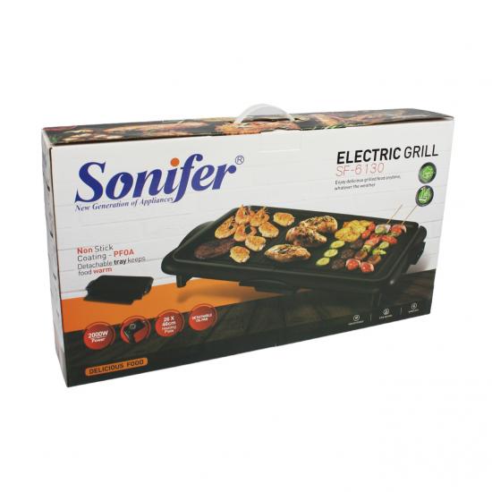 Гриль электрический 200 Вт 26*46 см панель антипригарное покрытие Sonifer Fessle (1/4) - 1