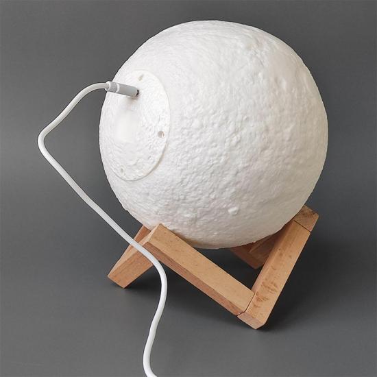 Ночник светодиодный 15 см 5 Вт USB пульт подставка дерево мультицвет Луна Baizheng (1/36) - 1