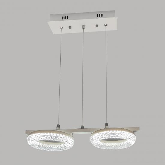 Люстра светодиодная кухонная 2 плафона 45*18*100 см 32Вт 2240 LM 9м2 3 цвета белый Baizheng (1/1) - 1