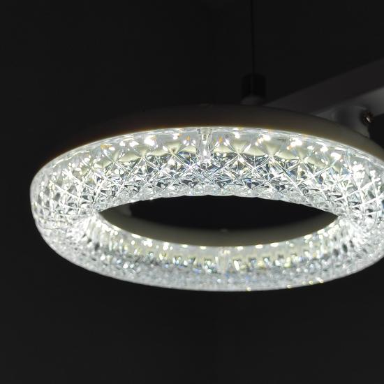 Люстра светодиодная кухонная 2 плафона 45*18*100 см 32Вт 2240 LM 9м2 3 цвета белый Baizheng (1/1) - 1