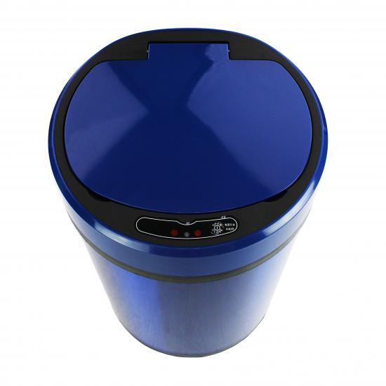 Ведро нерж сталь для мусора  8 л сенсорное круглое с вкладышем USB микс Baizheng (1/6) - 1