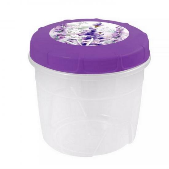 Банка пластиковая для хранения продуктов 1,3 л Lavender Полимербыт (1/30) - 1