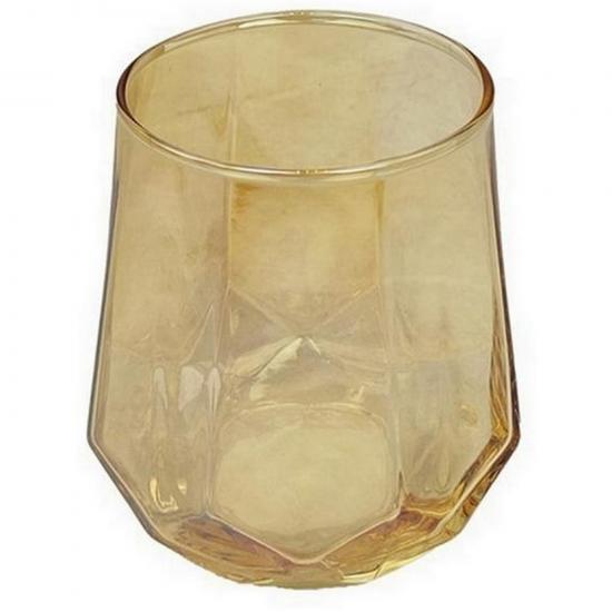 Стакан стеклянный 340 мл Emboss amber Коралл (6/6) - 1