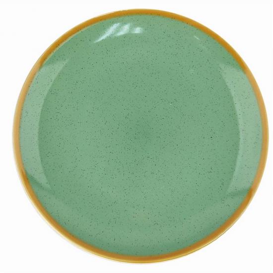 Акция! Тарелка керамическая обеденная 26 см Stone green Коралл (6/6) - 1