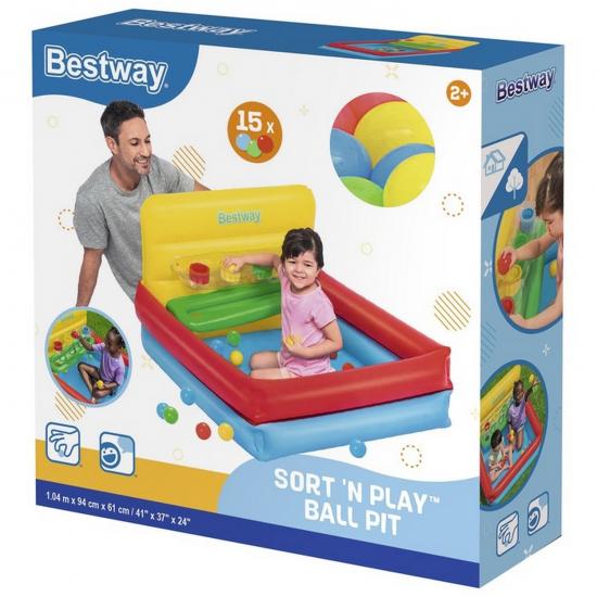 Игровой центр 104*94*61 см с мячами до 71 кг СОРТ-ПЛЭЙ Sort N' Play Bestway (1/4) - 1