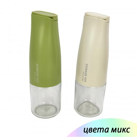 Бутылка стеклянная 500 мл для масла/соусов дозатор микс Baizheng (1/40) - 1