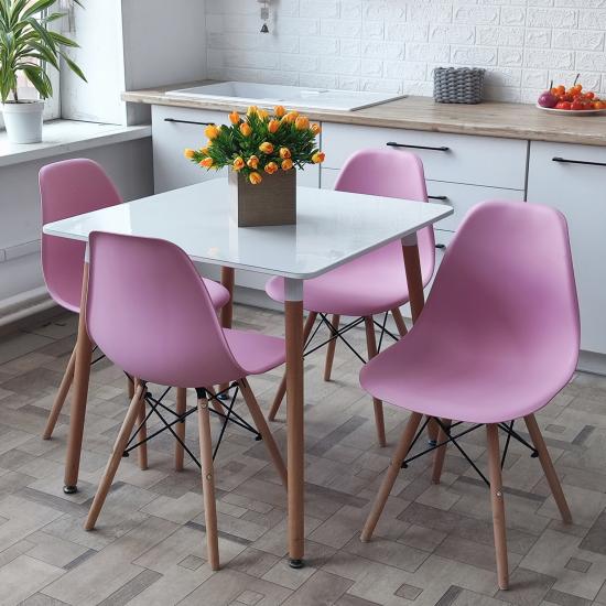 Акция! Стул полипропилен до100 кг розовый Eames  (4/4) - 1