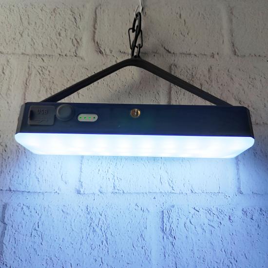 Фонарь кемпинговый 17,5*3,1*4,3см 28 led USB Type-C солнечная батарея 5 режимов подвес Fessle(1/100) - 1