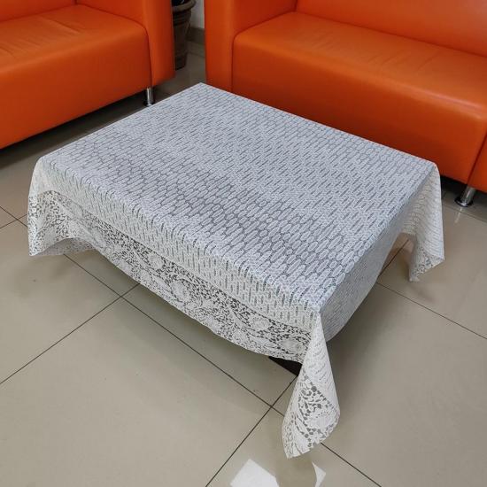 Клеенка ПВХ без основы ажурная 1,37*20 м 0,4 мм рис BZ-LA0686VP Марго Baizheng (1/2) - 1