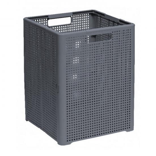 Корзина пластиковая для белья 50 л 450*335*340 мм складная серый Лофт Виолет (1/6) - 1