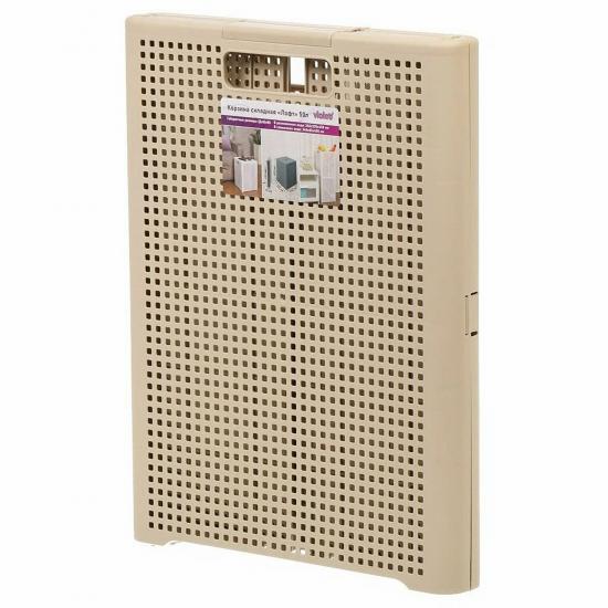 Корзина пластиковая 50 л 450*335*340 мм складная латте Лофт Виолет (1/6) - 1