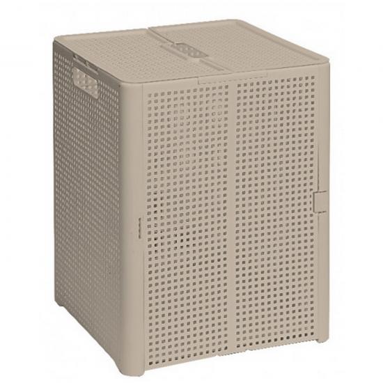 Корзина пластиковая 50 л 450*335*340 мм складная с крышкой латте Лофт Виолет (1/6) - 1