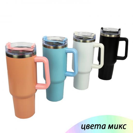Термокружка пластиковая  1,2 л микс Baizheng (1/25) - 1