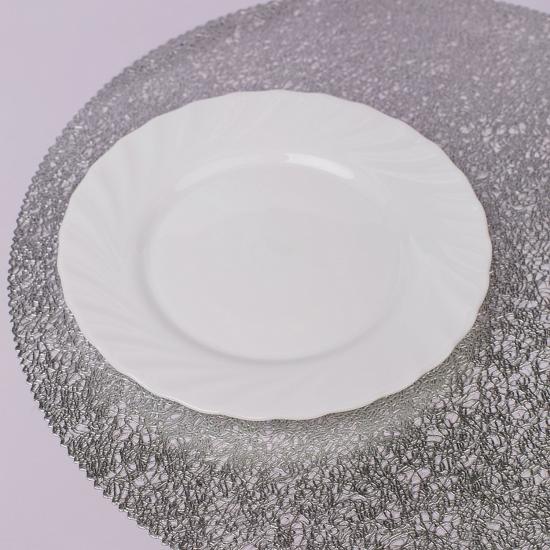 Тарелка стеклокерамическая десертная 19,5 см белый PO-195T/RDP-195T White Parsopal (6/36) - 1
