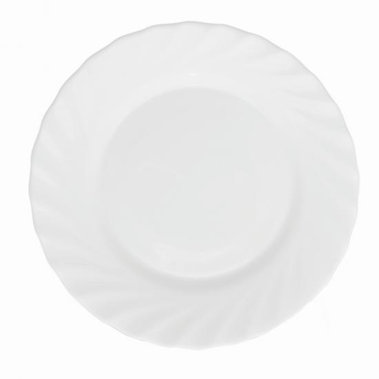 Тарелка стеклокерамическая десертная 19,5 см белый PO-195T/RDP-195T White Parsopal (6/36) - 1