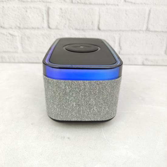 Часы электронные настольные с беспров заряд будильник FM Bluetooth LCD дисплей KR-559 Baizhen (1/24) - 1