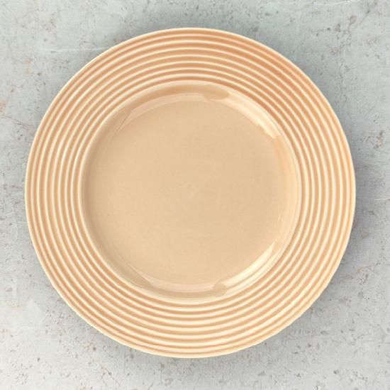 Тарелка фарфоровая десертная 21 см 7925 Beige Коралл (1/6) - 1