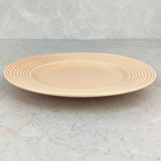 Тарелка фарфоровая десертная 21 см 7925 Beige Коралл (1/6) - 1