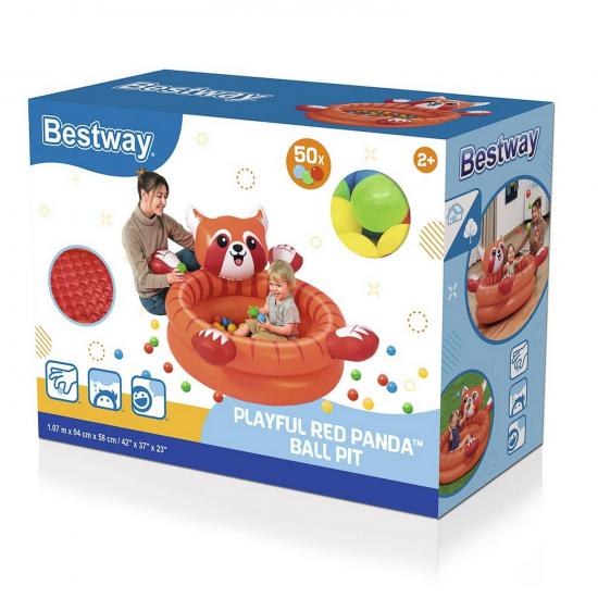 Бассейн надувной 107*94*58 сухой с мячами Playful Red Panda Bestway (1/1) - 1