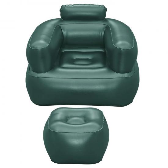 Кресло надувное 107*99*80 см с пуфиком 48*48*36 см до 100 кг микс Comfi Cube Lounger BestWay (1/1) - 1