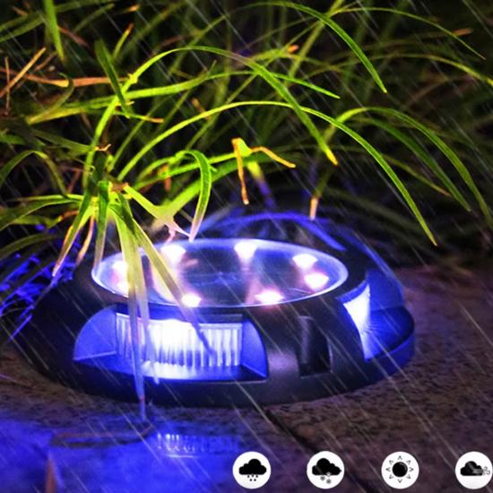 Фонарь садовый 11*11*14 см 8 Led наземный солнечная батарея 600 мАч черный XS10821 Baizheng (1/96) - 1