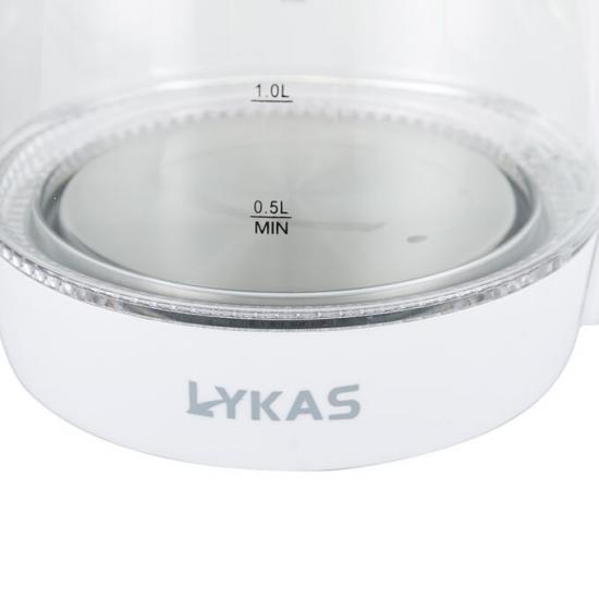 Чайник стеклянный электрический 1,7 л 1,85 кВт подстветка L-1748 Lykas (1/12) - 1