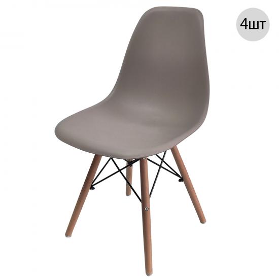 Стул полипропилен до100 кг комплект 4 шт бежевый Eames (1/1) - 1