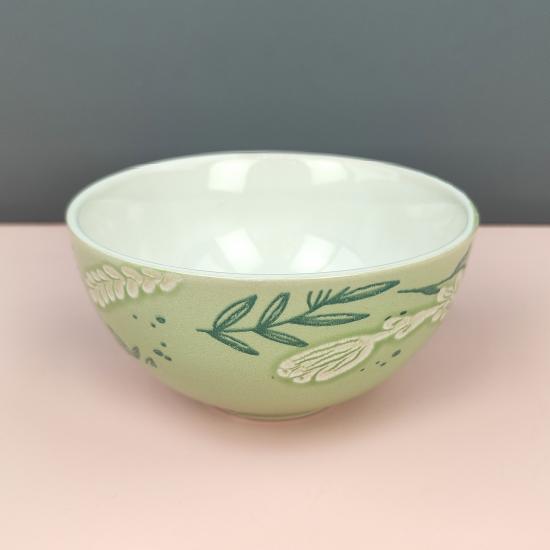 Салатник фарфоровый 12 см 350 мл Grassy Коралл (1/12) - 1