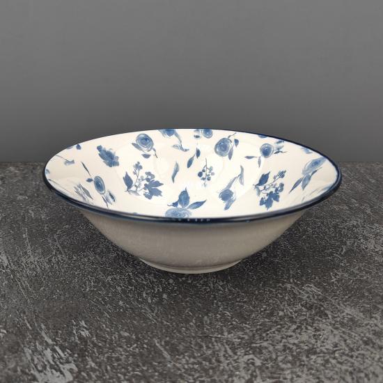 Салатник фарфоровый 17 см 600 мл Blue calico Коралл (1/12) - 1