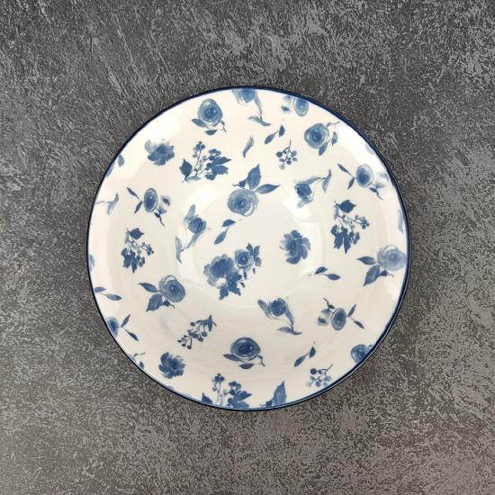 Салатник фарфоровый 17 см 600 мл Blue calico Коралл (1/12) - 1
