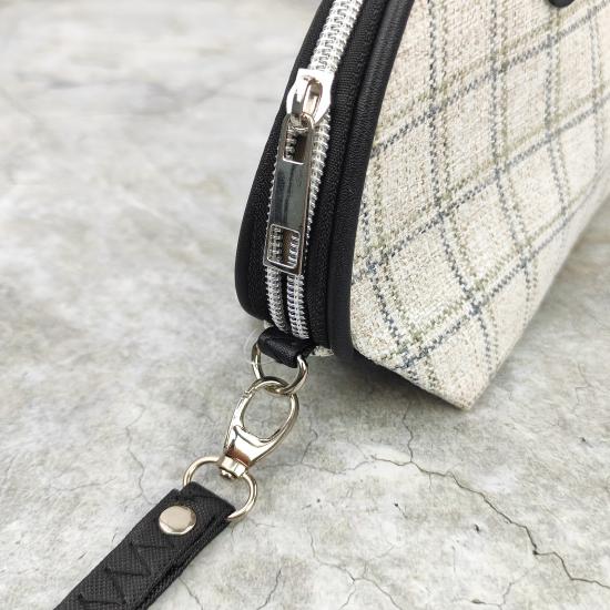 Косметичка-сумка 17*13*6,5 см с петелькой клетка рис.1 Fashion Georgeous Baizheng (1/360) - 1