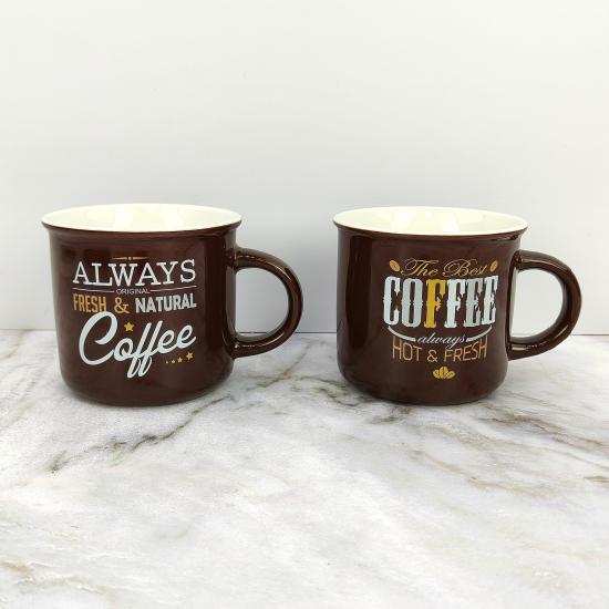 Кружка керамическая 390 мл под упак микс Coffee Baizheng (1/48) - 1