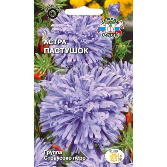 Астра Пастушок страусово перо светло-голубая 0,2г ЦП  СеДеК (10) - 1