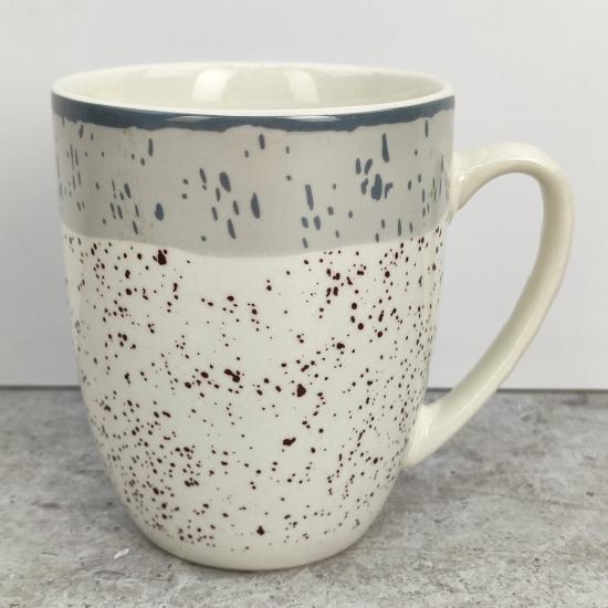 Кружка фарфоровая 360 мл Rustic Grey Коралл (1/12) - 1