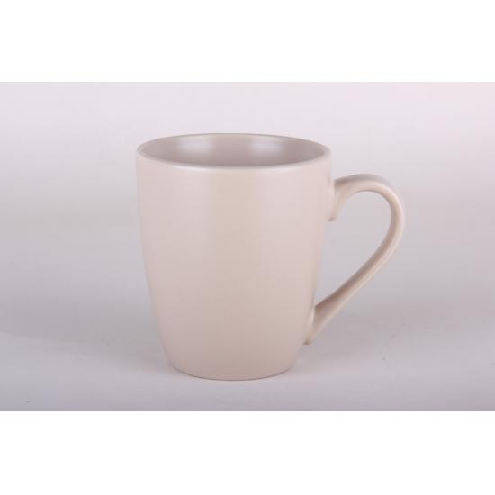 Кружка керамическая 360 мл бежевый Color Cappuccino Коралл (1/36) - 1