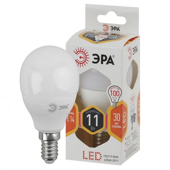 Лампа светодиодная  ЭРА LED smd P45-11w-827-E14 - 1