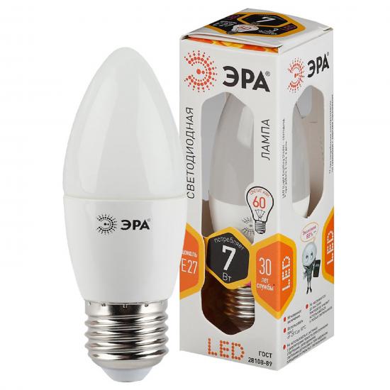 Лампа светодиодная  ЭРА LED smd B35-7w-827-E27 (6/60/2640) - 1