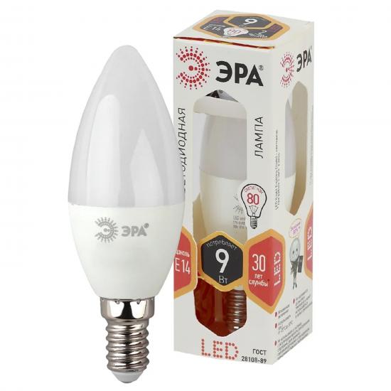 Лампа светодиодная  ЭРА LED smd B35-9w-827-E14 - 1