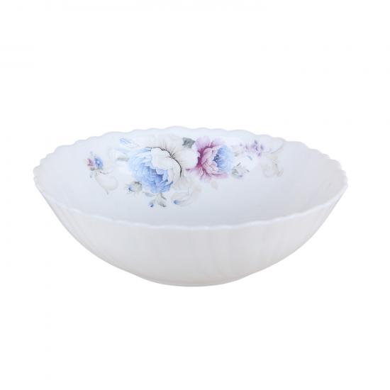 Салатник стеклокерамический  15 см 500 мл Blue flowers Коралл (6/72) - 1