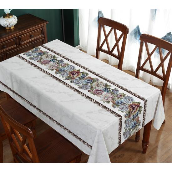 Клеенка ПВХ тканевая основа 1,4*20 м матовая с тиснением рис. Сияние  LN-24501 Grace (1/1) - 1
