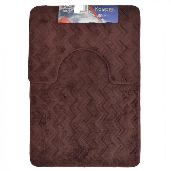 Коврик для ванной полиэстер 2 пр 50*80/50*40 см рис3 Зигзаг BZ-BLT258 Baizheng (1/30) - 1