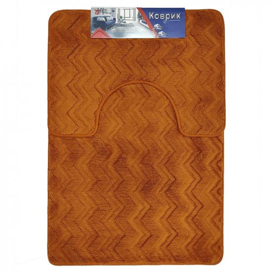 Коврик для ванной полиэстер 2 пр 50*80/50*40 см рис4 Зигзаг BZ-BLT258 Baizheng (1/30) - 1