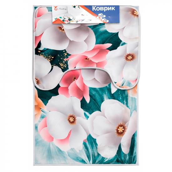 Коврик для ванной полиэстер 2 пр 60*90/50*60 см рис6 цветы BZ-SJR269 Baizheng (1/30) - 1
